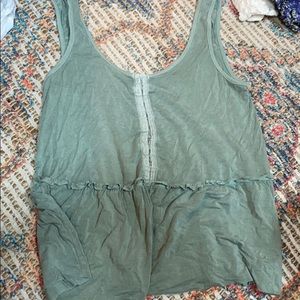 green soft and sexy flowy tank
